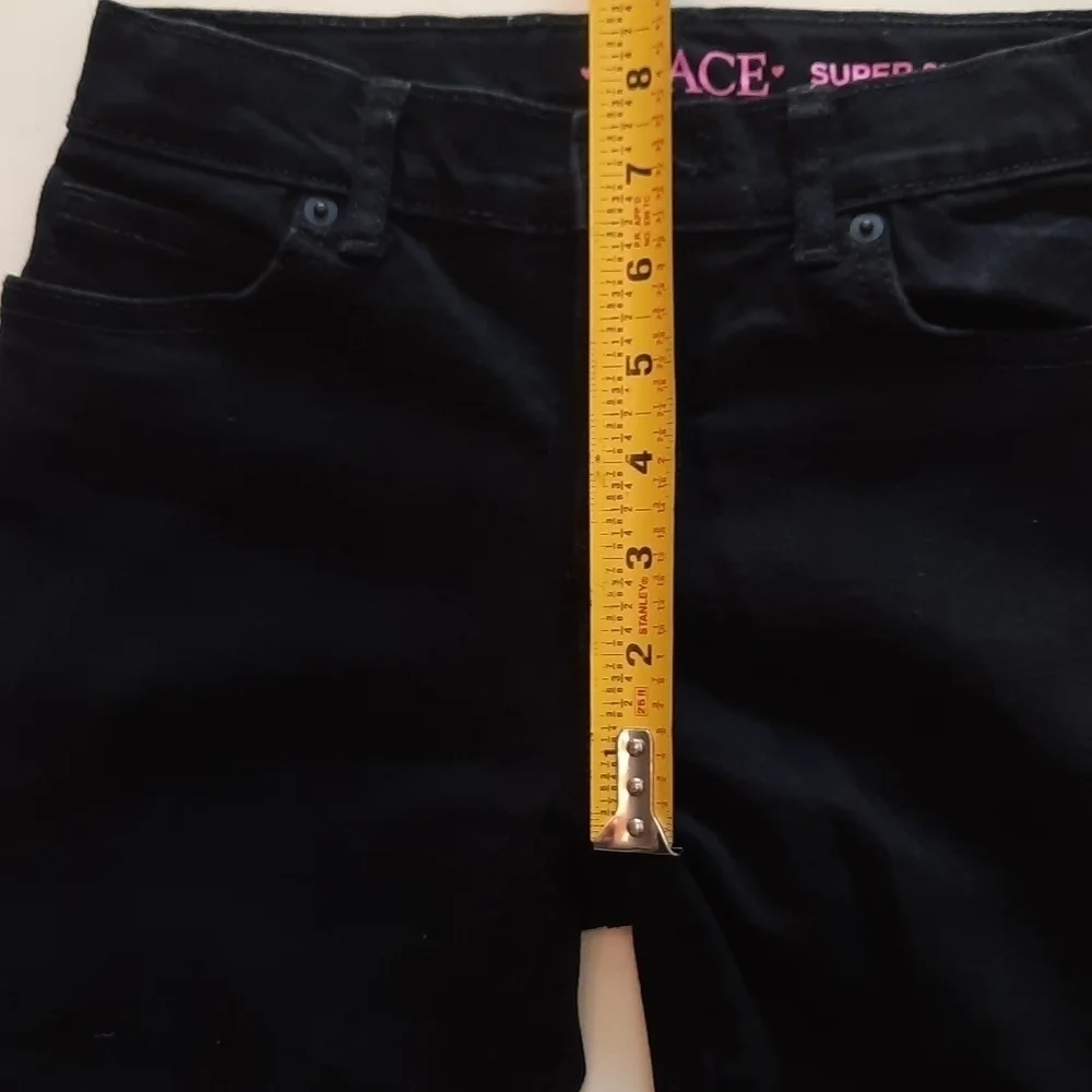 Children's Place size 10 black super skinny adjustable waist jeans